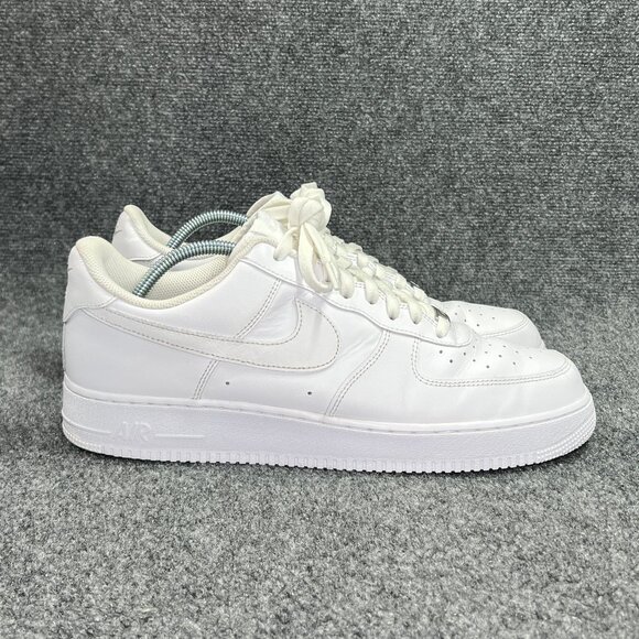 Nike Air Force‎ 1 \'07 Shoes Men\'s Size 14 White Leather Retro Athletic Sneakers main image 9